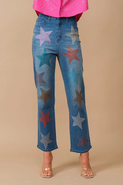 Star Studded Statement Jeans