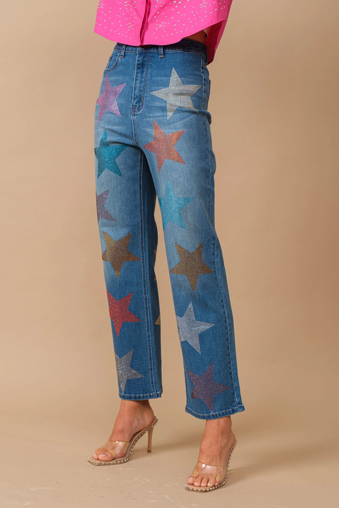 Star Studded Statement Jeans