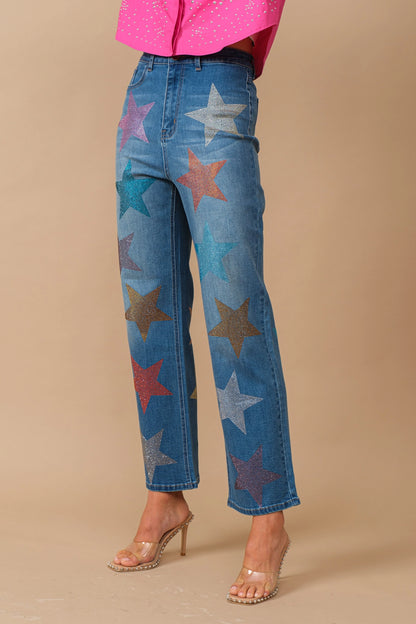 Star Studded Statement Jeans