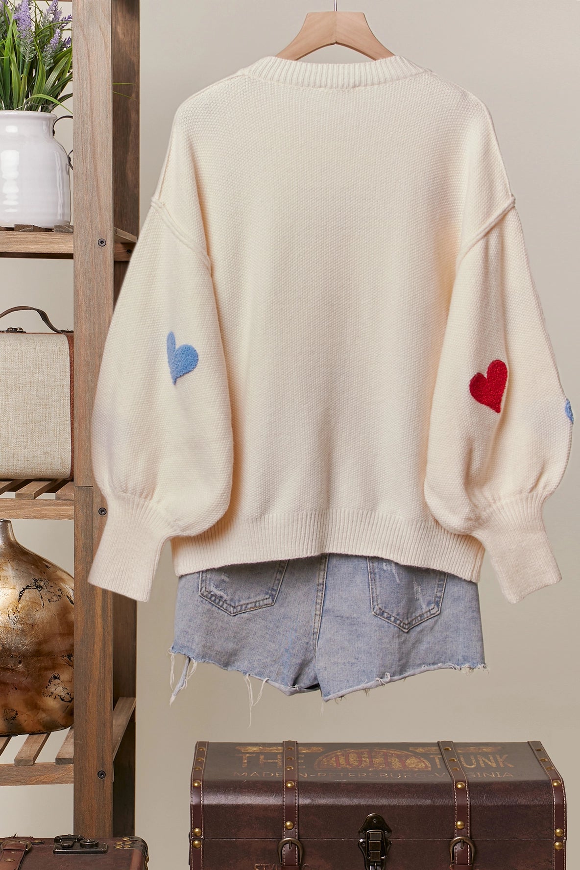 PRE ORDER Heart Shaped Crew Neck Sweater