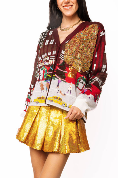 Queen of Sparkles Rockefeller Center Cardigan