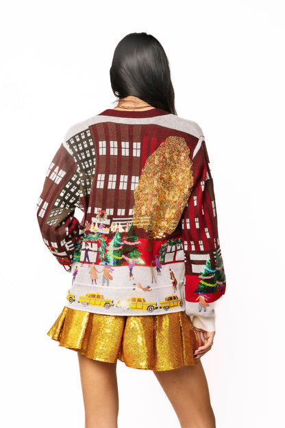 Queen of Sparkles Rockefeller Center Cardigan
