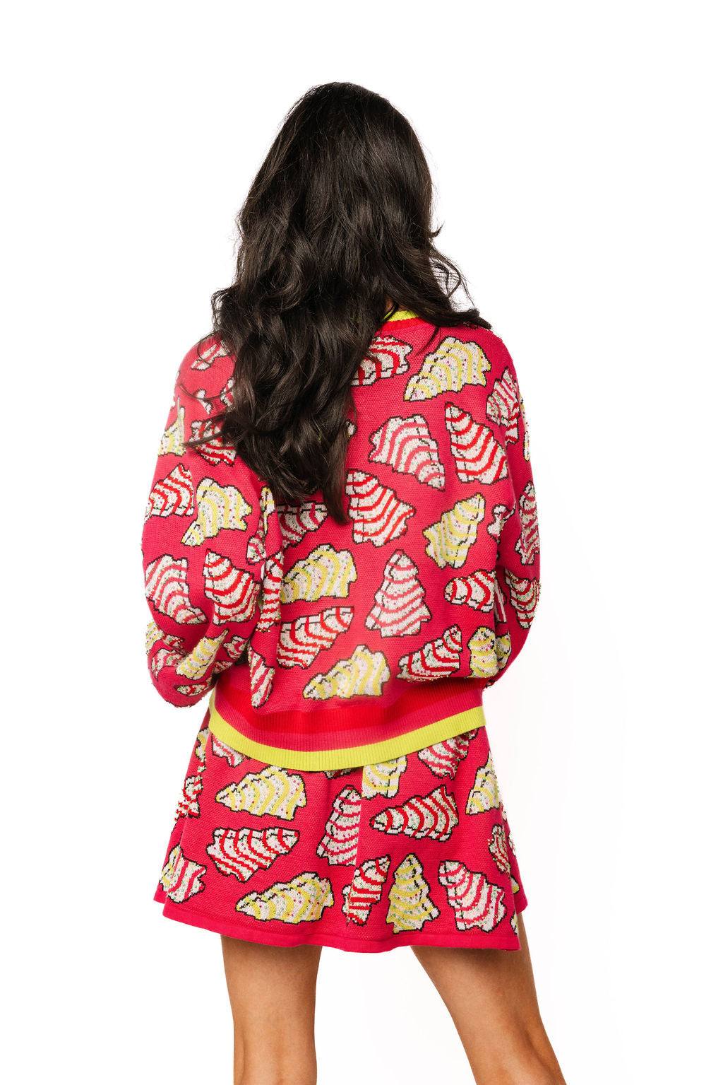 Queen of Sparkles Hot Pink Christmas Cookie Cardigan