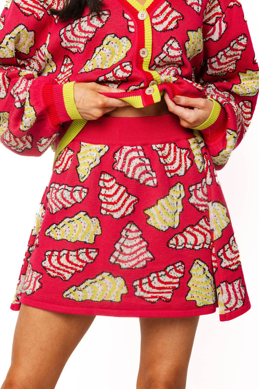 Queen of Sparkles Hot Pink Christmas Cookie Skirt
