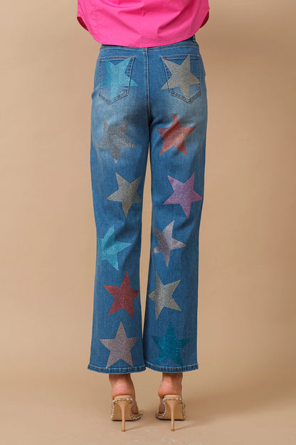 Star Studded Statement Jeans