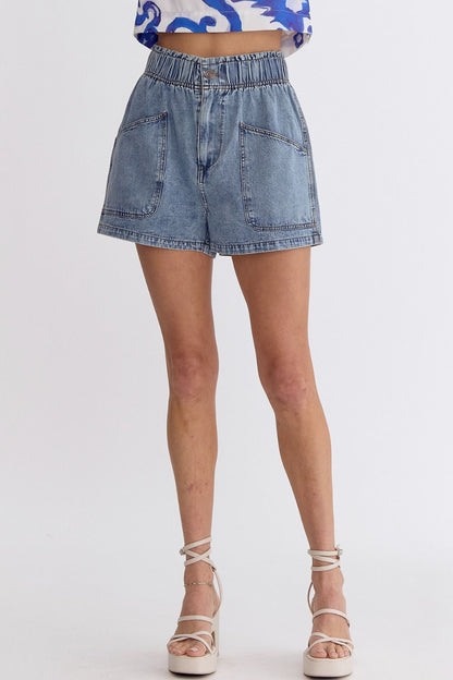 Denim High Waist Shorts