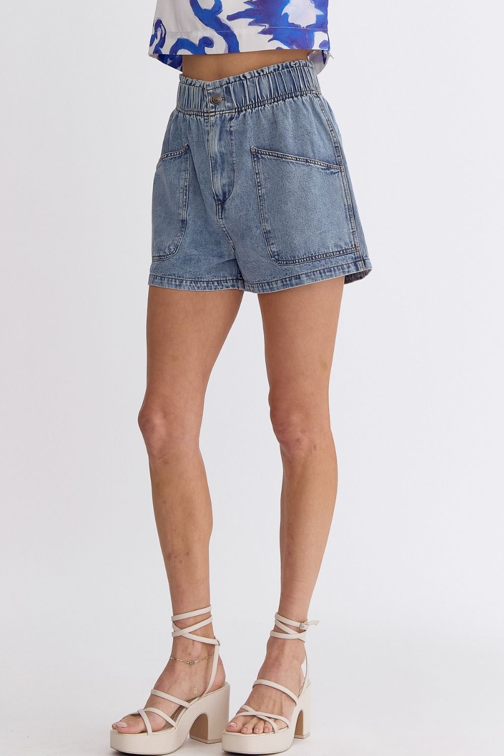 Denim High Waist Shorts