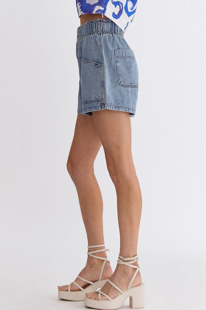 Denim High Waist Shorts