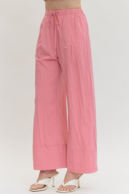 Pink Easy Days Wide Leg Pants