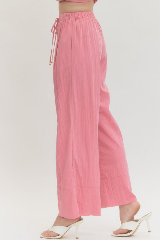Pink Easy Days Wide Leg Pants