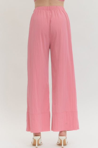 Pink Easy Days Wide Leg Pants