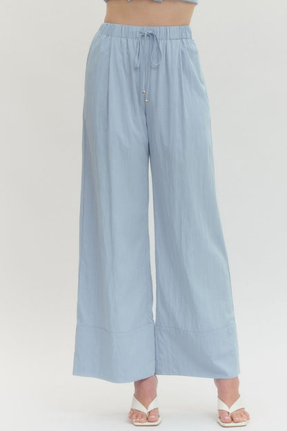 Blue Easy Days Wide Leg Pants