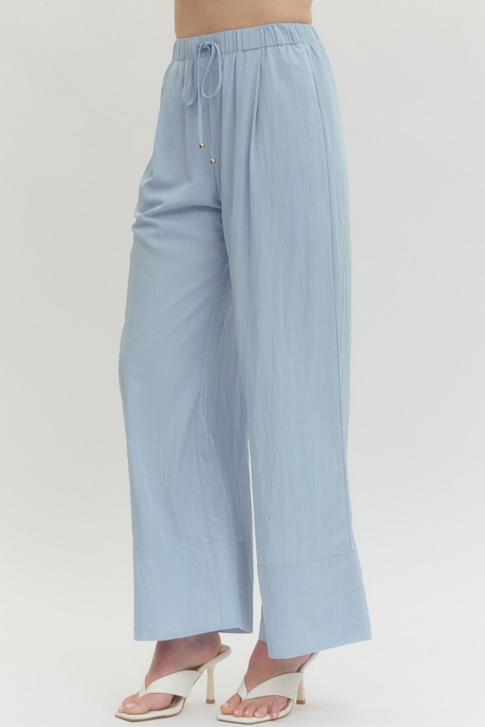Blue Easy Days Wide Leg Pants