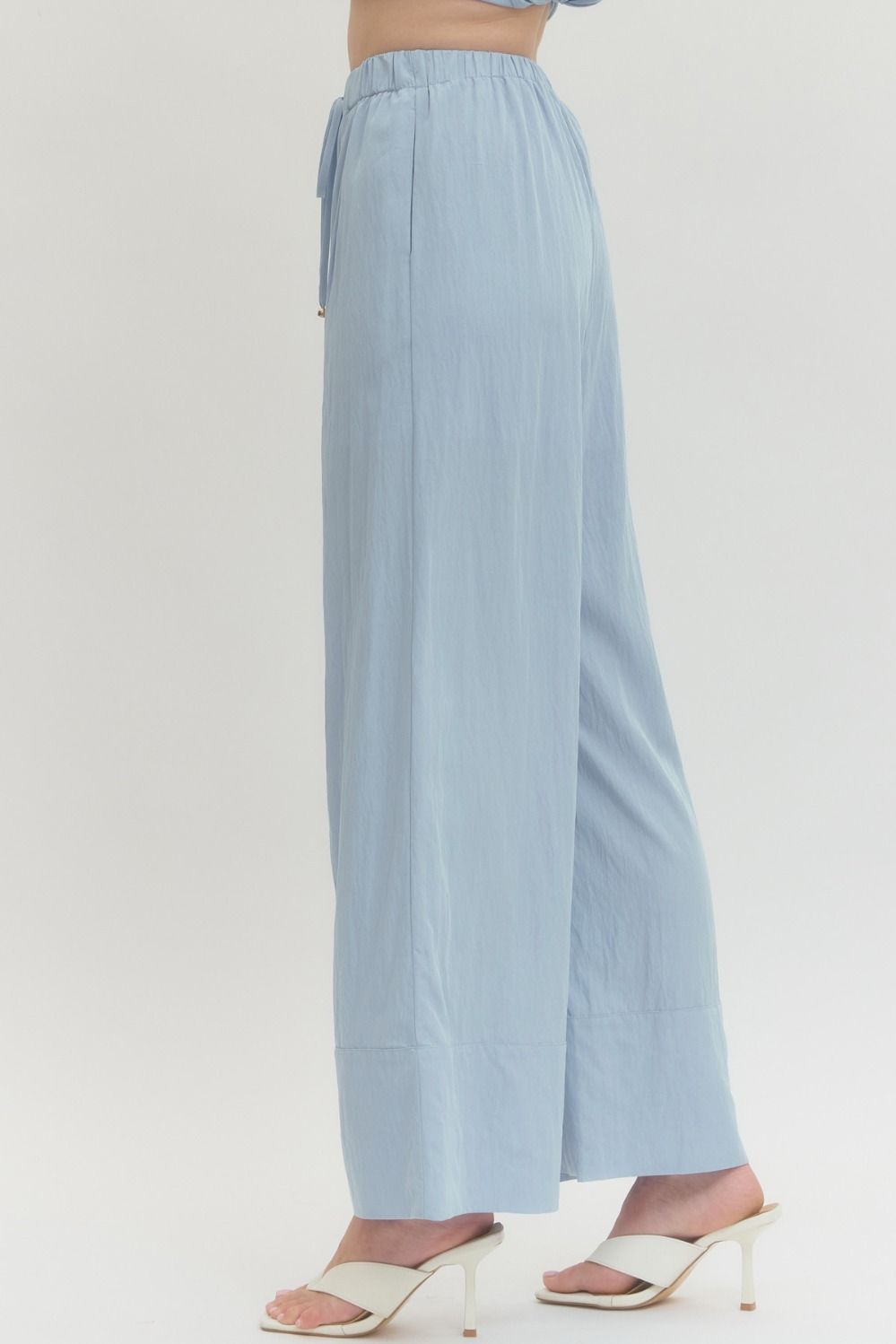 Blue Easy Days Wide Leg Pants