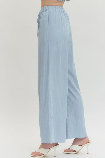 Blue Easy Days Wide Leg Pants
