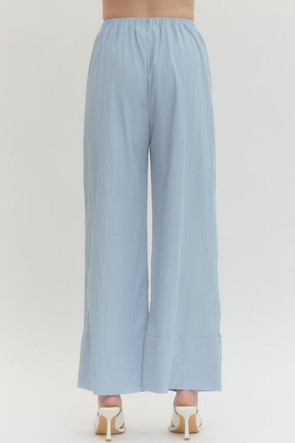 Blue Easy Days Wide Leg Pants