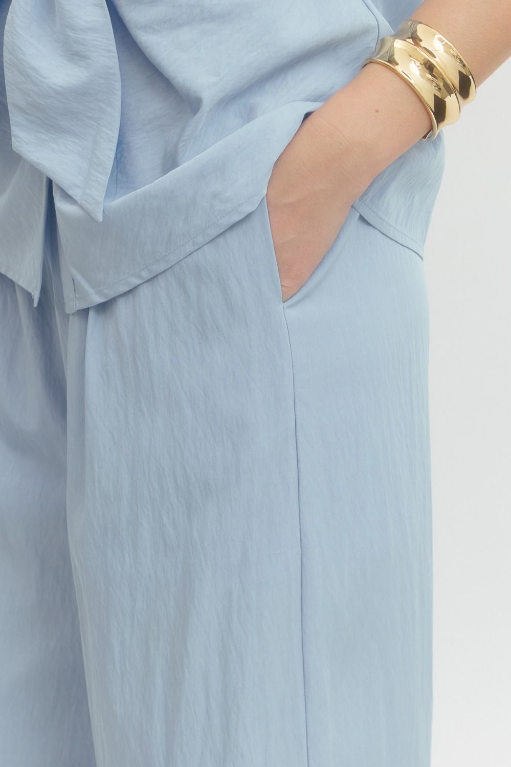 Blue Easy Days Wide Leg Pants