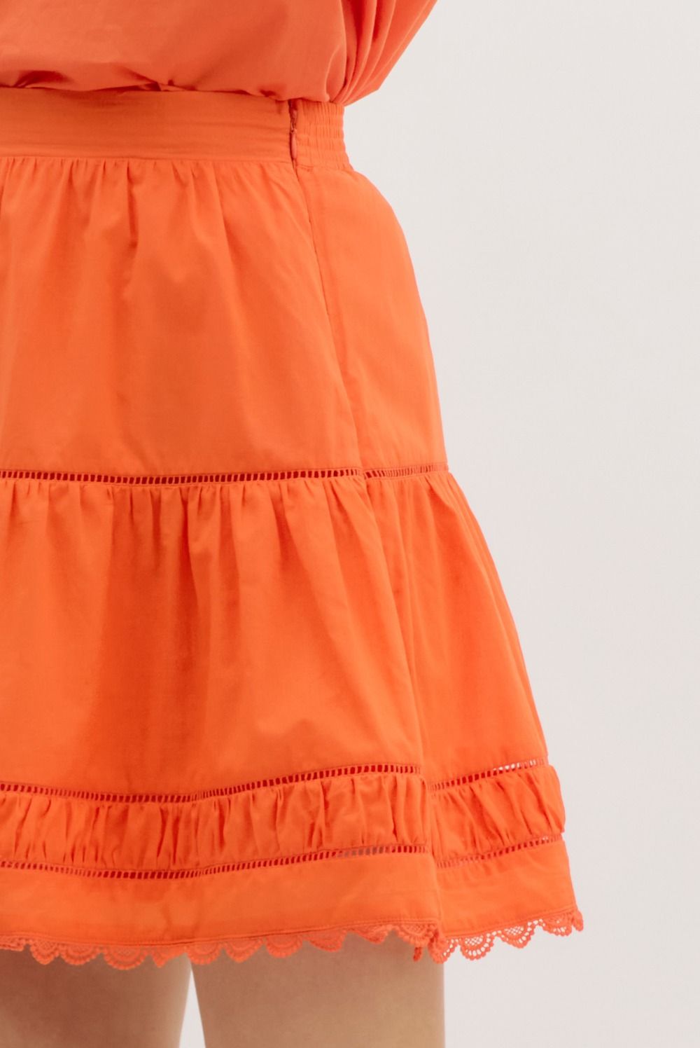 Orange Ruffle Skirt