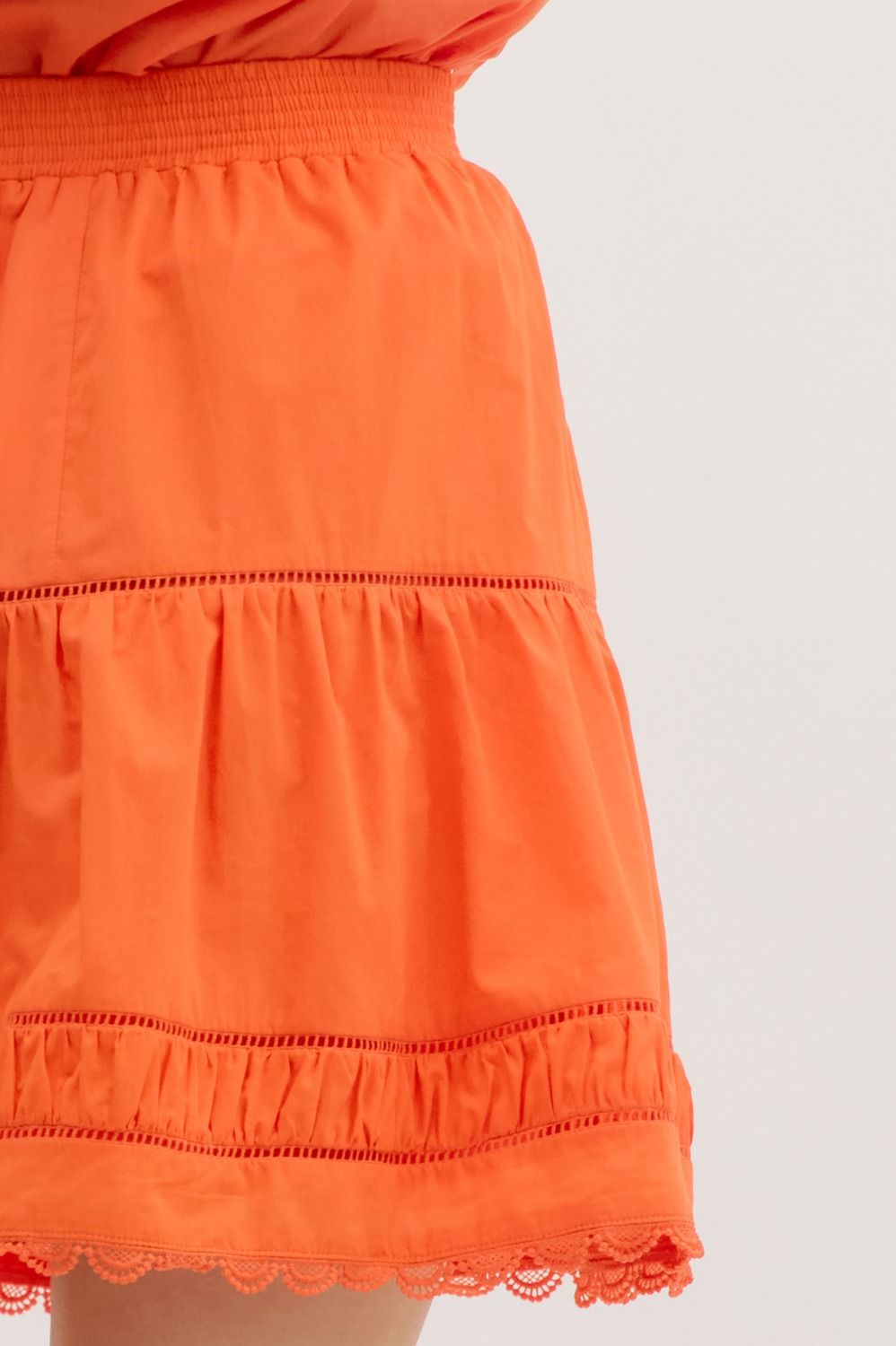 Orange Ruffle Skirt
