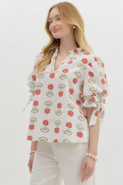 Floral Print Pullover Top