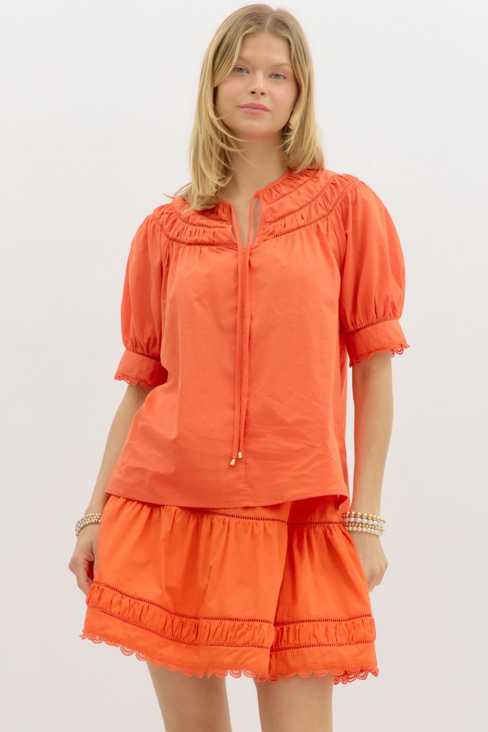 Orange Ruffle Skirt