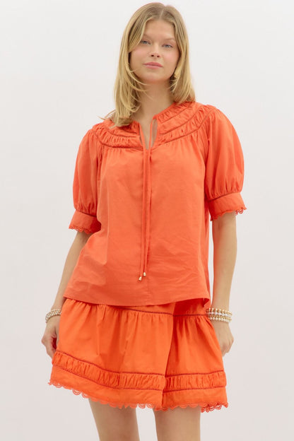 Orange Ruffle Skirt