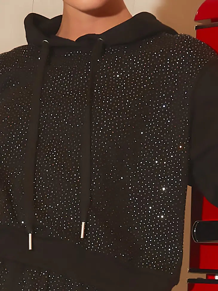 Black Rhinestone Sweatshirt