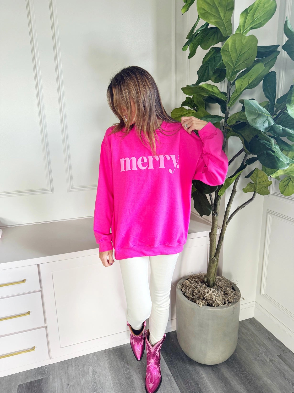 PRE ORDER Puffy Merry in Pink Sweatshirt