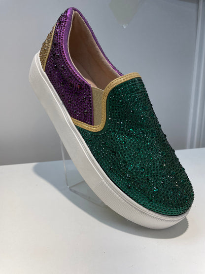 Mardi Gras Rhinestone Sneakers