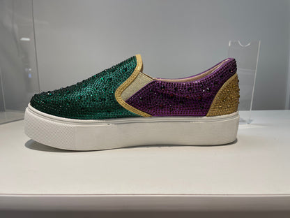 Mardi Gras Rhinestone Sneakers