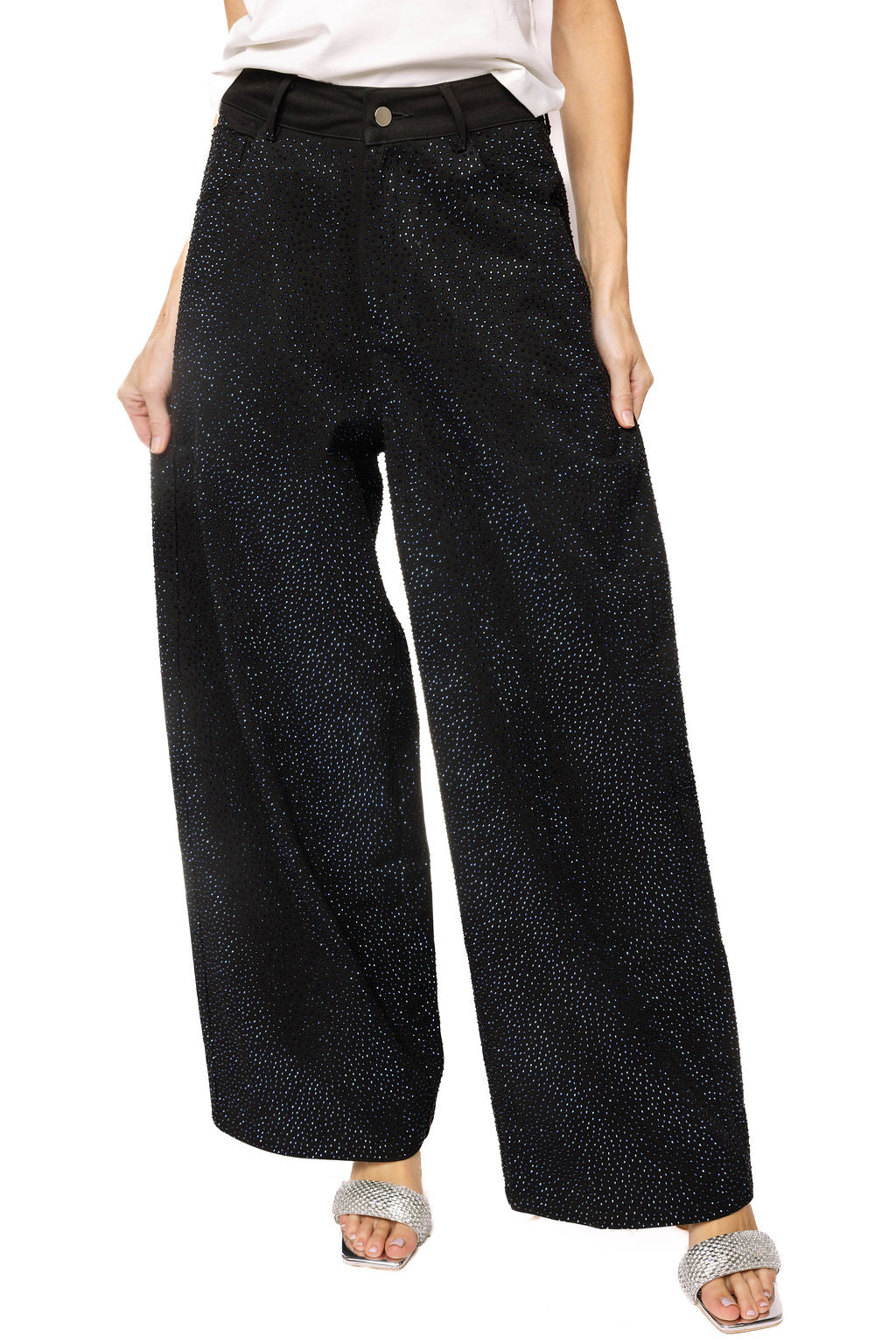 Queen of Sparkles Black Rhinestone Jeans