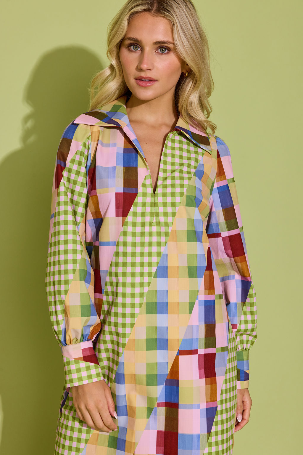 Alden Adair Kimmy Dress Diagonal Check