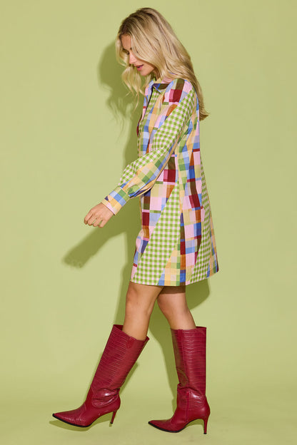 Alden Adair Kimmy Dress Diagonal Check