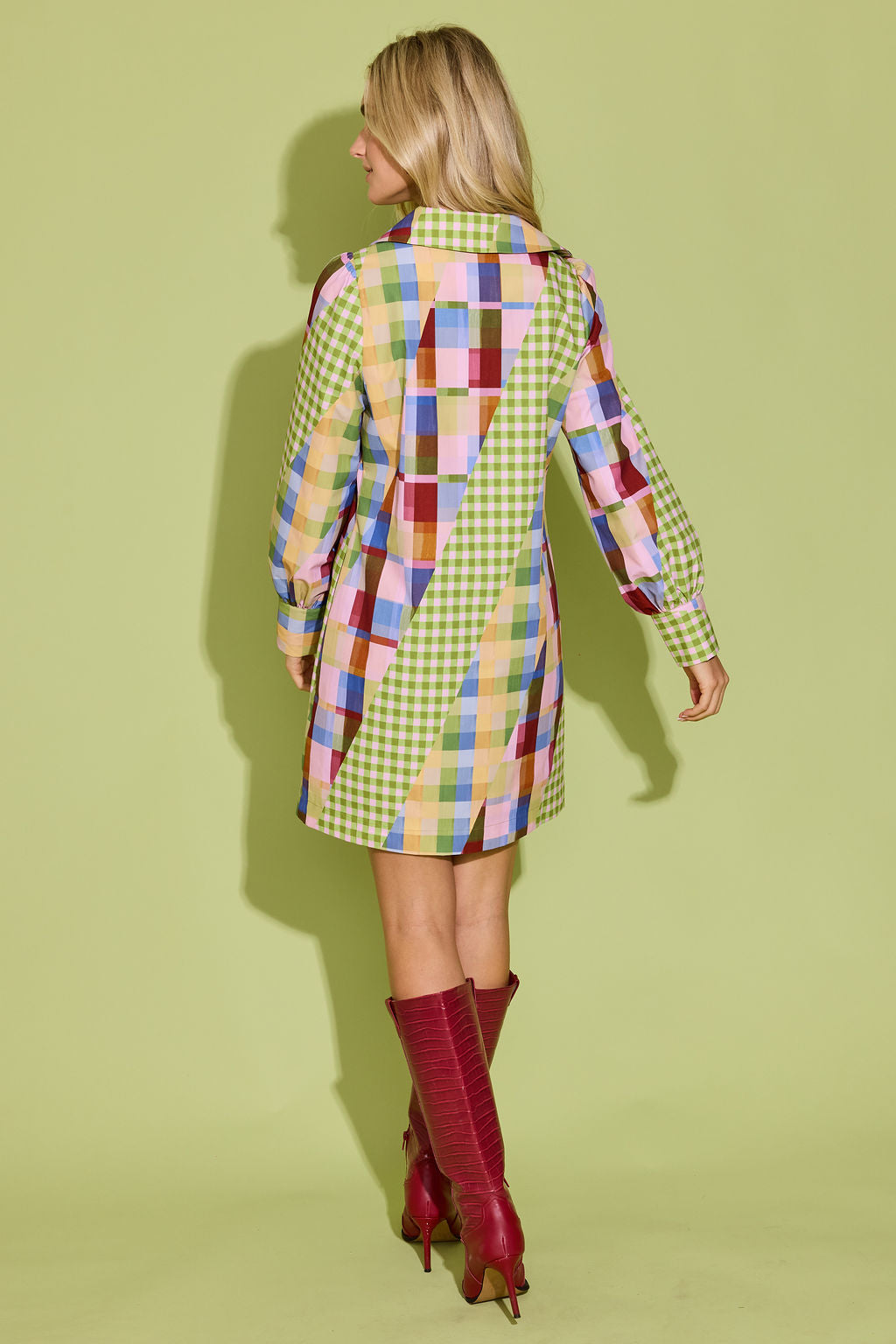 Alden Adair Kimmy Dress Diagonal Check
