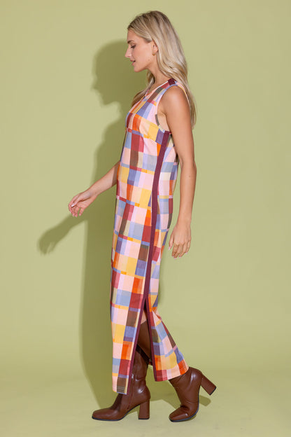 Alden Adair Berkley Dress Terracotta Check