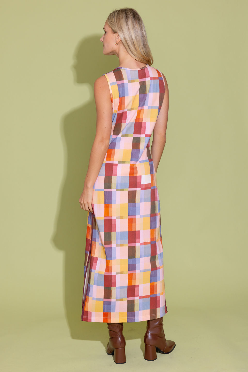 Alden Adair Berkley Dress Terracotta Check
