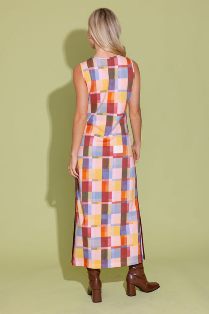 Alden Adair Berkley Dress Terracotta Check