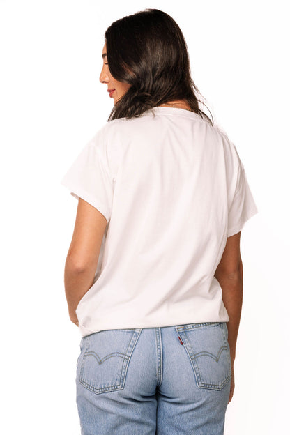 Queen of Sparkles White Multi Rainbow Crab Tee