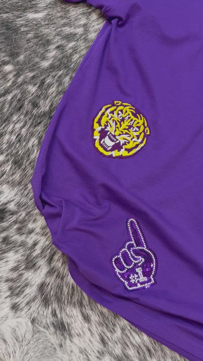 Licensed Queen of Sparkles LSU Mini Icon Tee