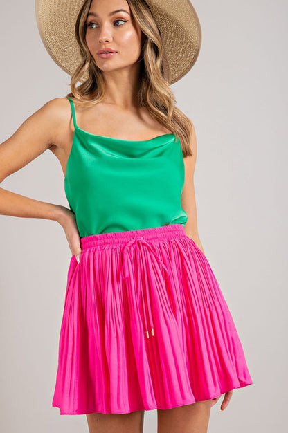 Pink Pleated Skort