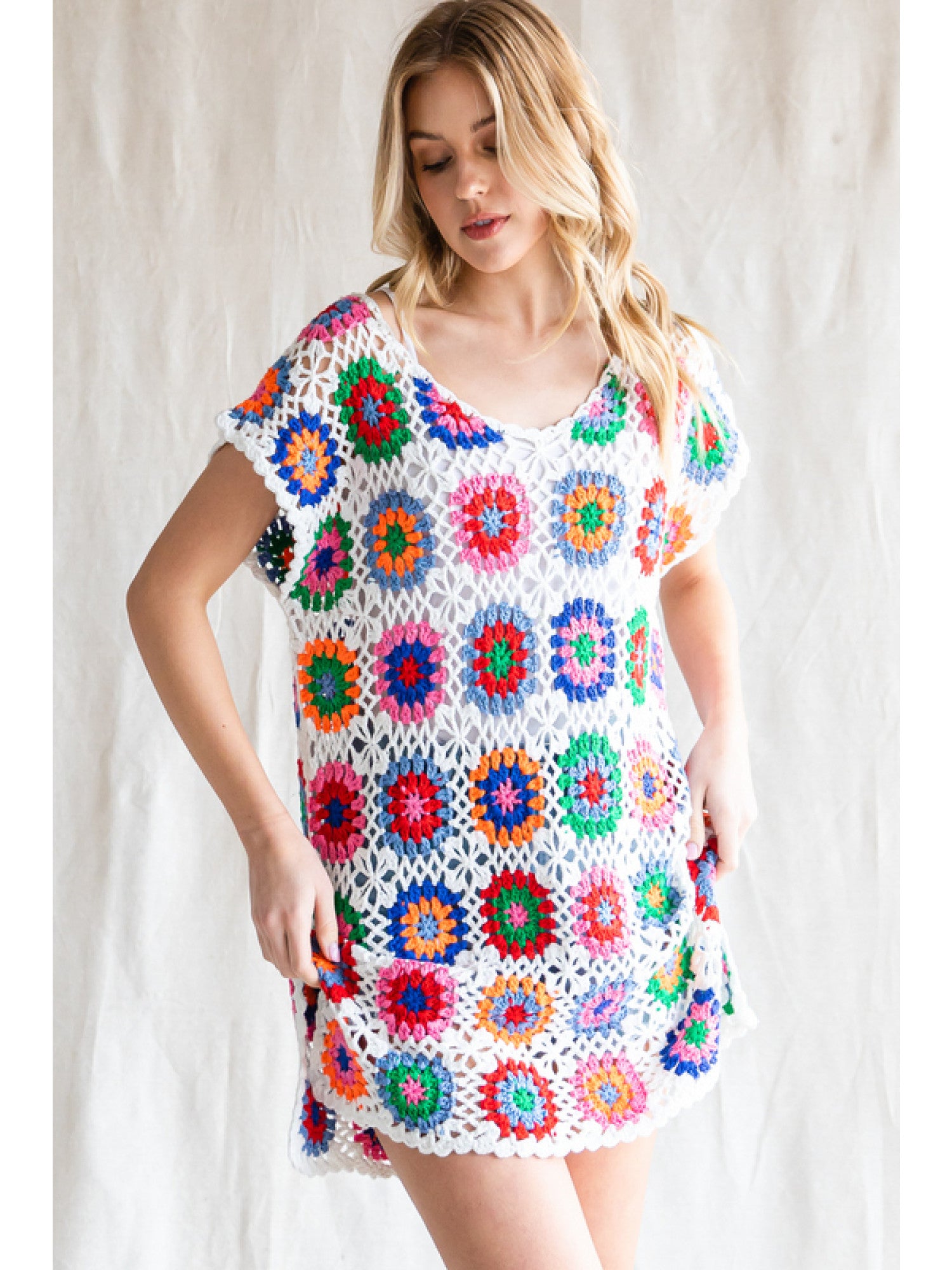 Crochet tunic outlet dress