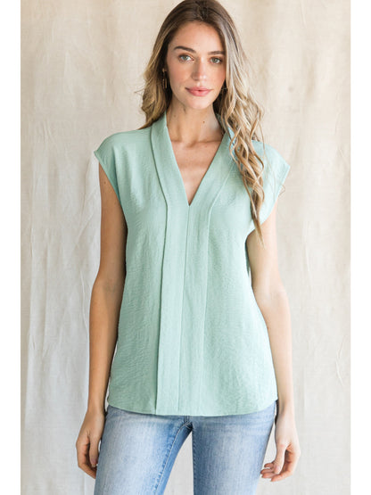 Aloe V-Neck Sleeveless Top