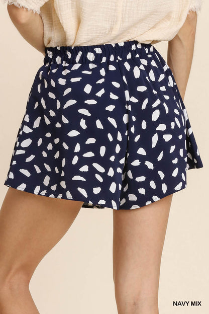 Navy Spotted Shorts